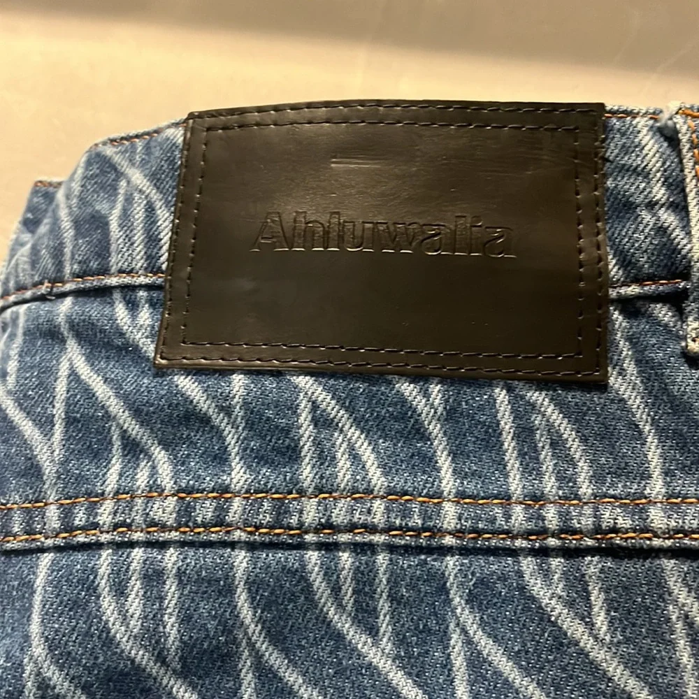 $400 Ahluwalia Size S(30”) Low Rise Baggy Loose Fit Laser Jeans NWT - Picture 9 of 9